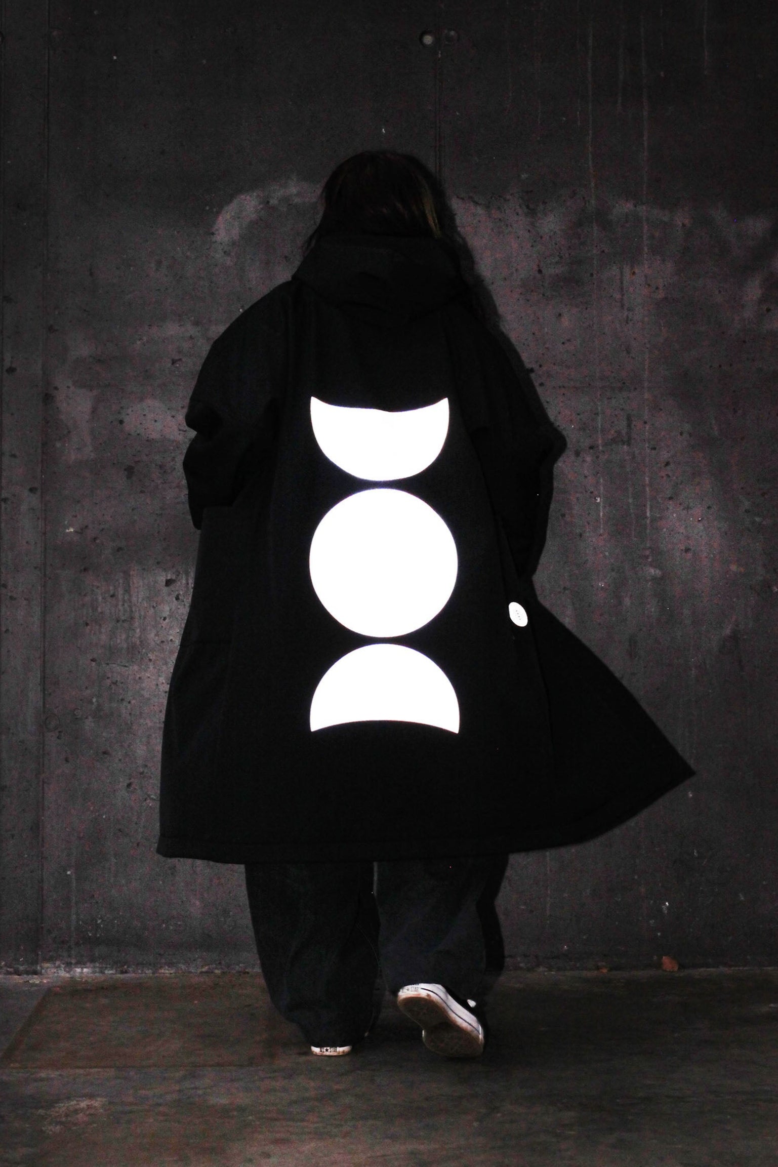 Raincoat with Reflective Moon Phases Design – MOON COATS