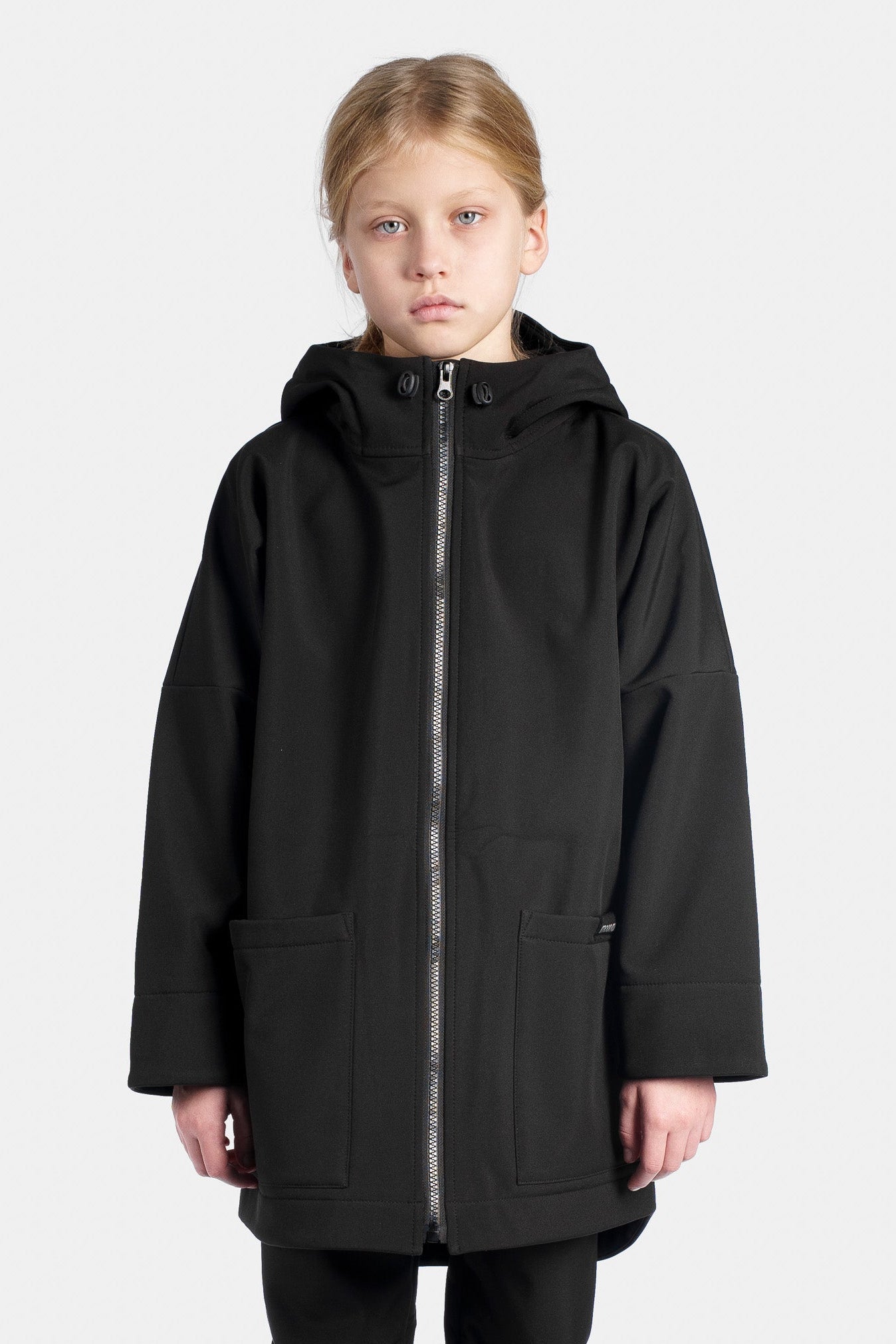 Reflektierende blaue Softshell-Regenjacke mit Ozeanmotiv für Kinder