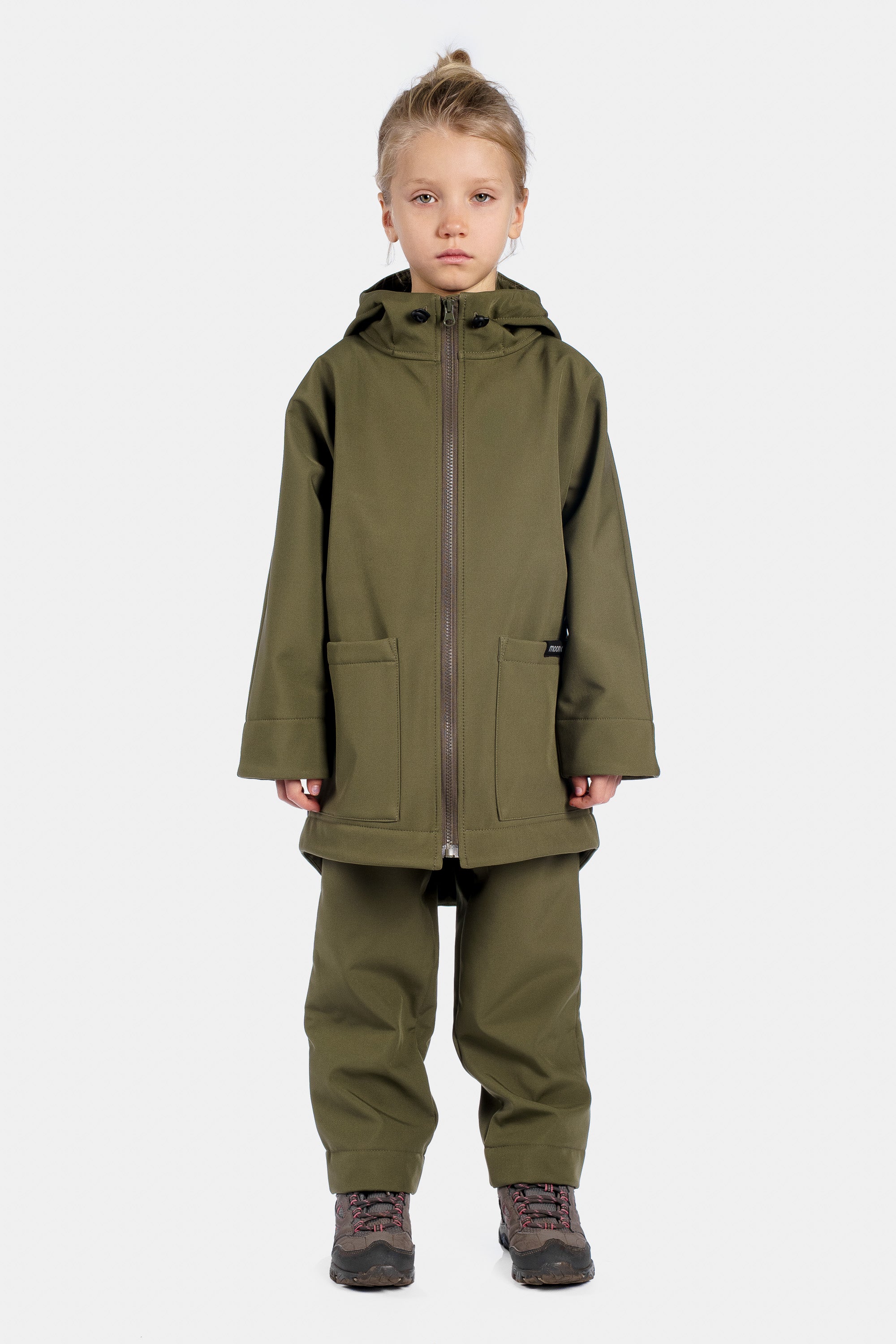 Reflektierende blaue Softshell-Regenjacke mit Ozeanmotiv für Kinder