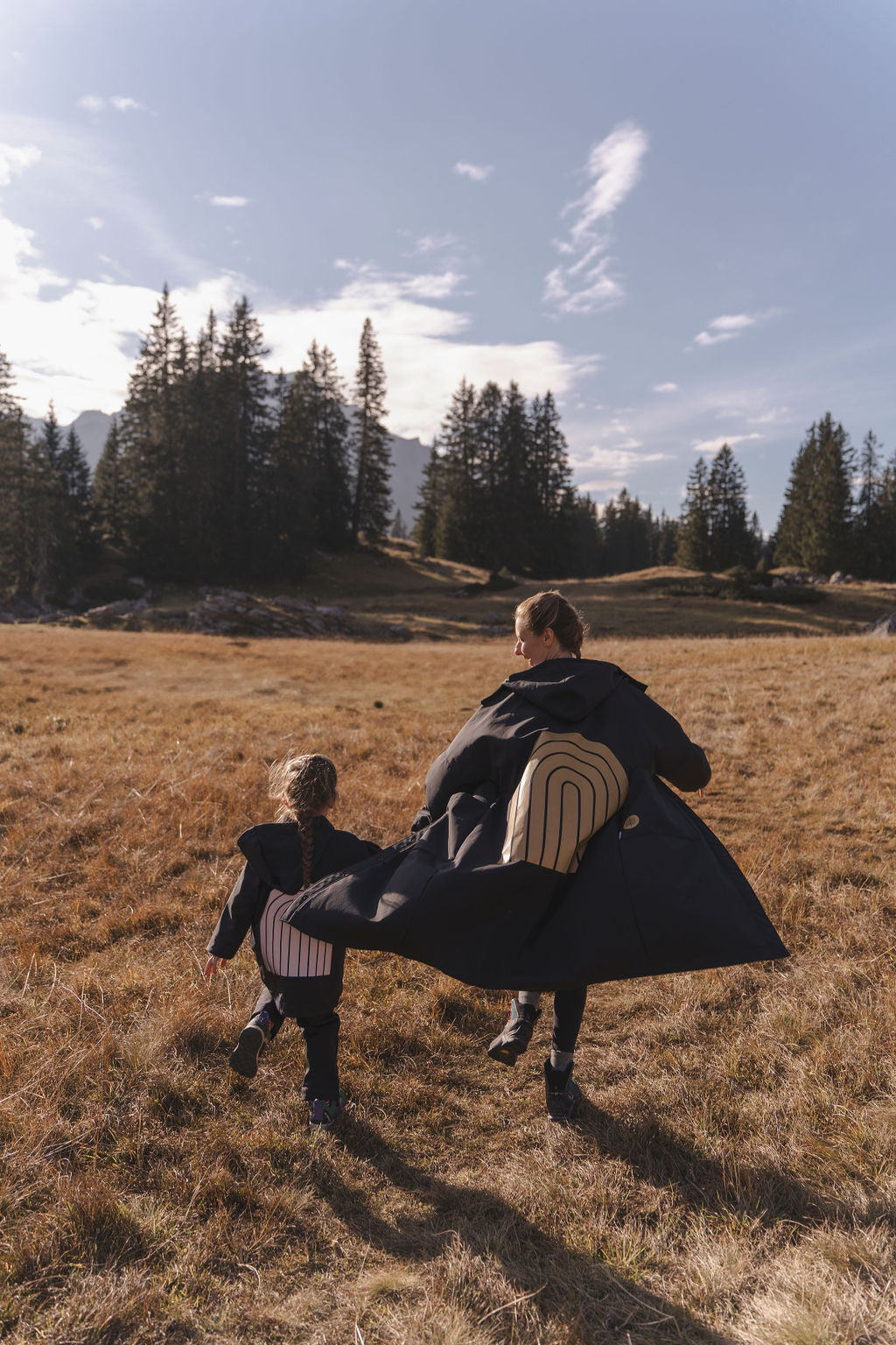 Gold Rainbow Reflective Matching Coat Set - Adult & Kid