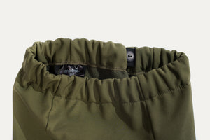 Adjustable khakirain pants close look up