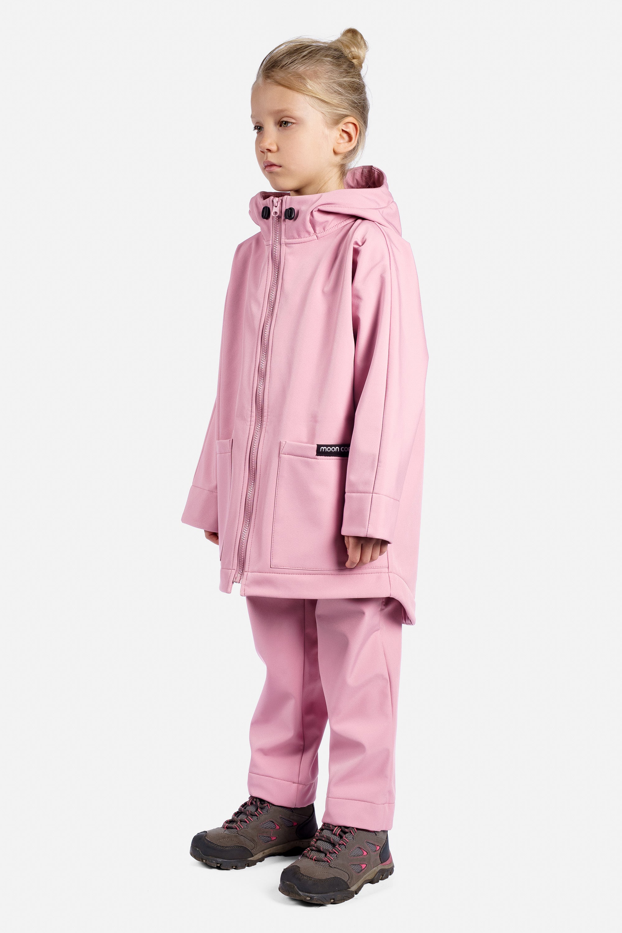 Reflektierende blaue Softshell-Regenjacke mit Ozeanmotiv für Kinder