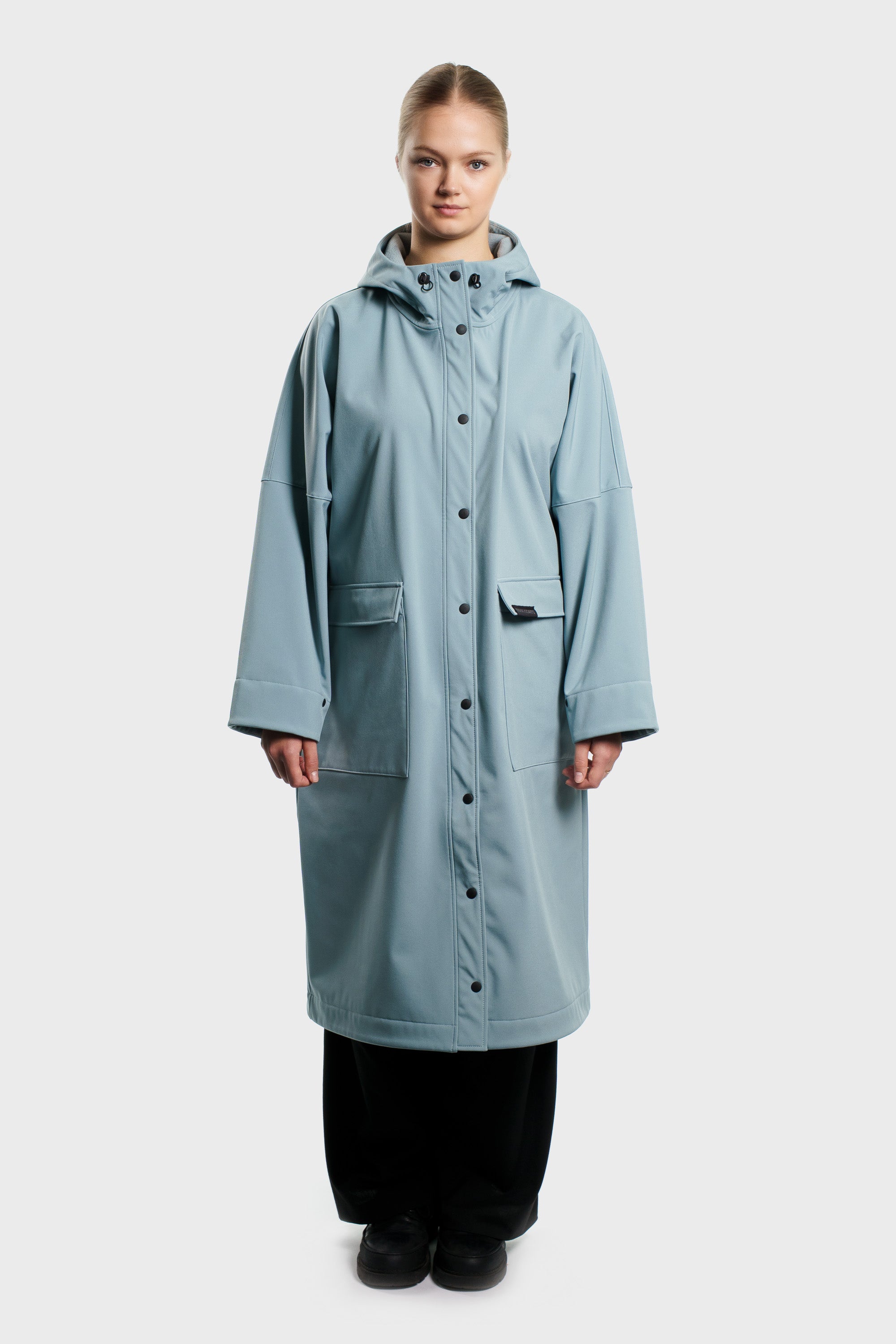 Minimal Fog Blue Softshell Unisex-Regenmantel
