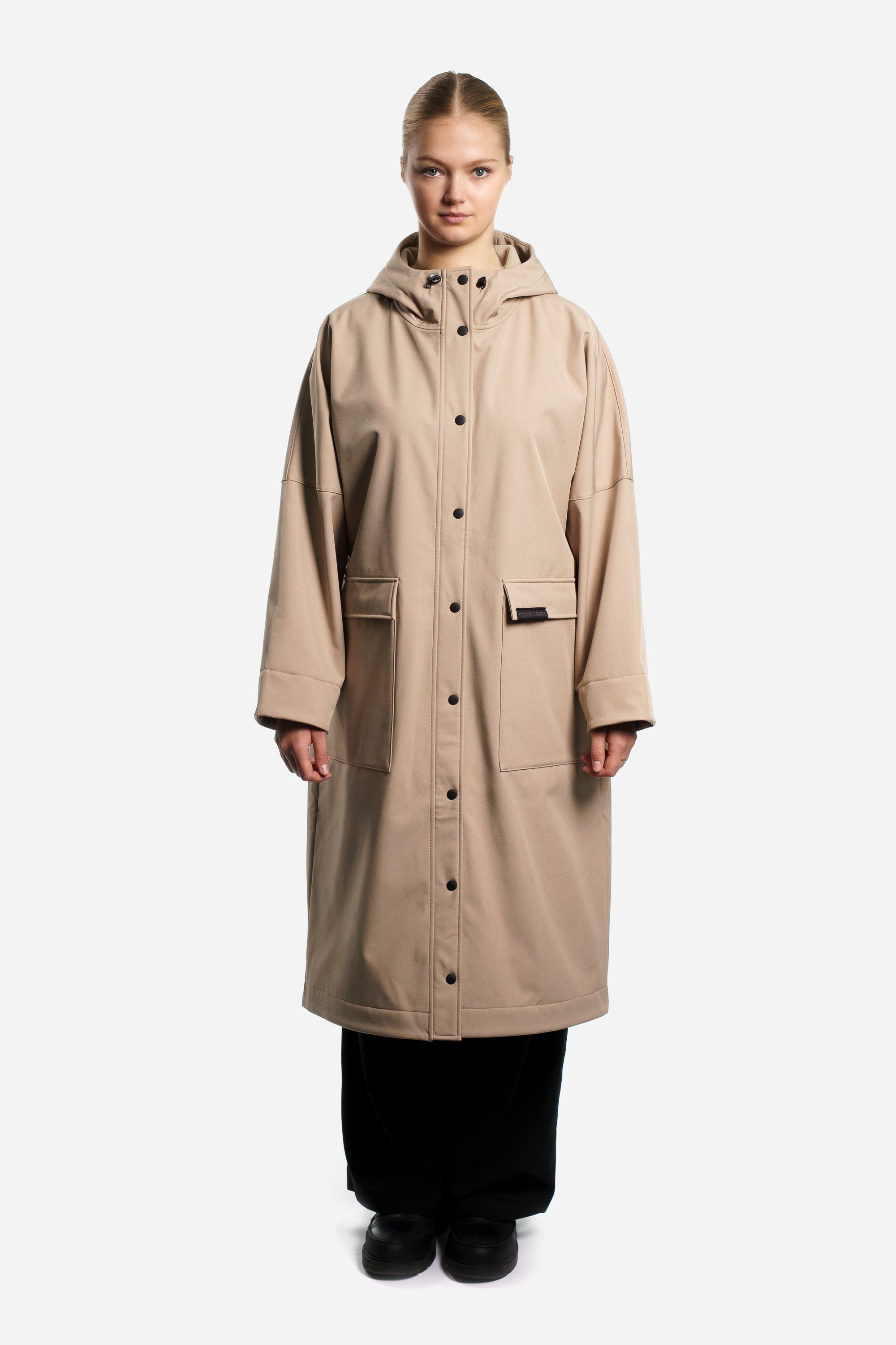 Minimal Sand Softshell Unisex Raincoat
