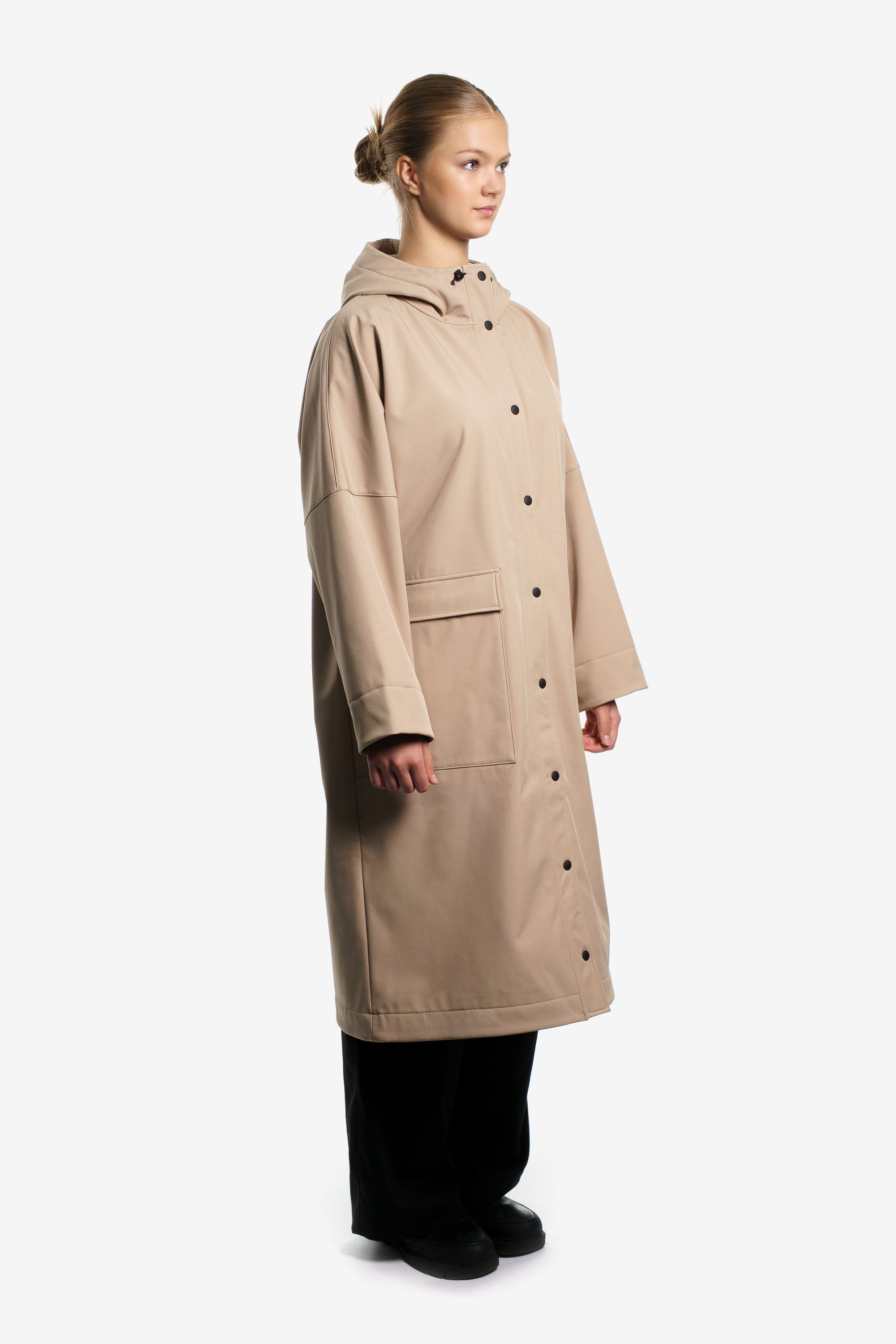 Minimal Sand Softshell Unisex Raincoat