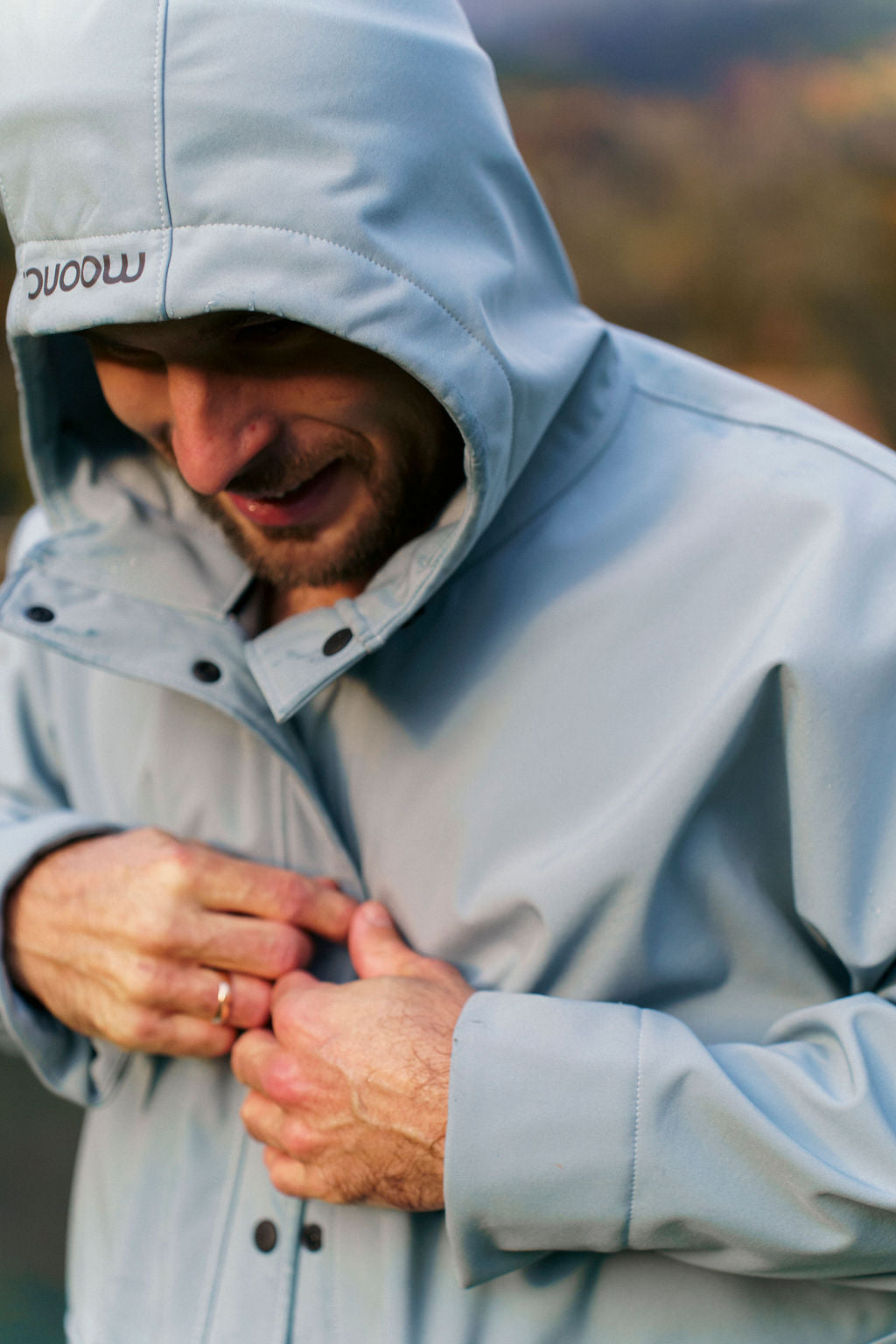 Softshell-Regenmantel mit reflektierendem Waldmotiv, Unisex