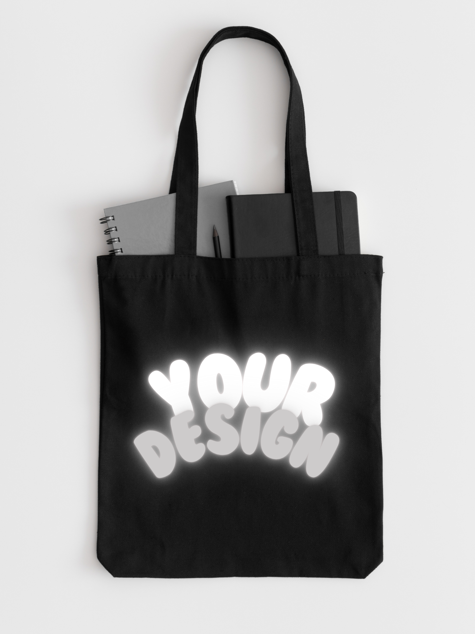 CUSTOM REFLECTOR PRINT TOTE BAG