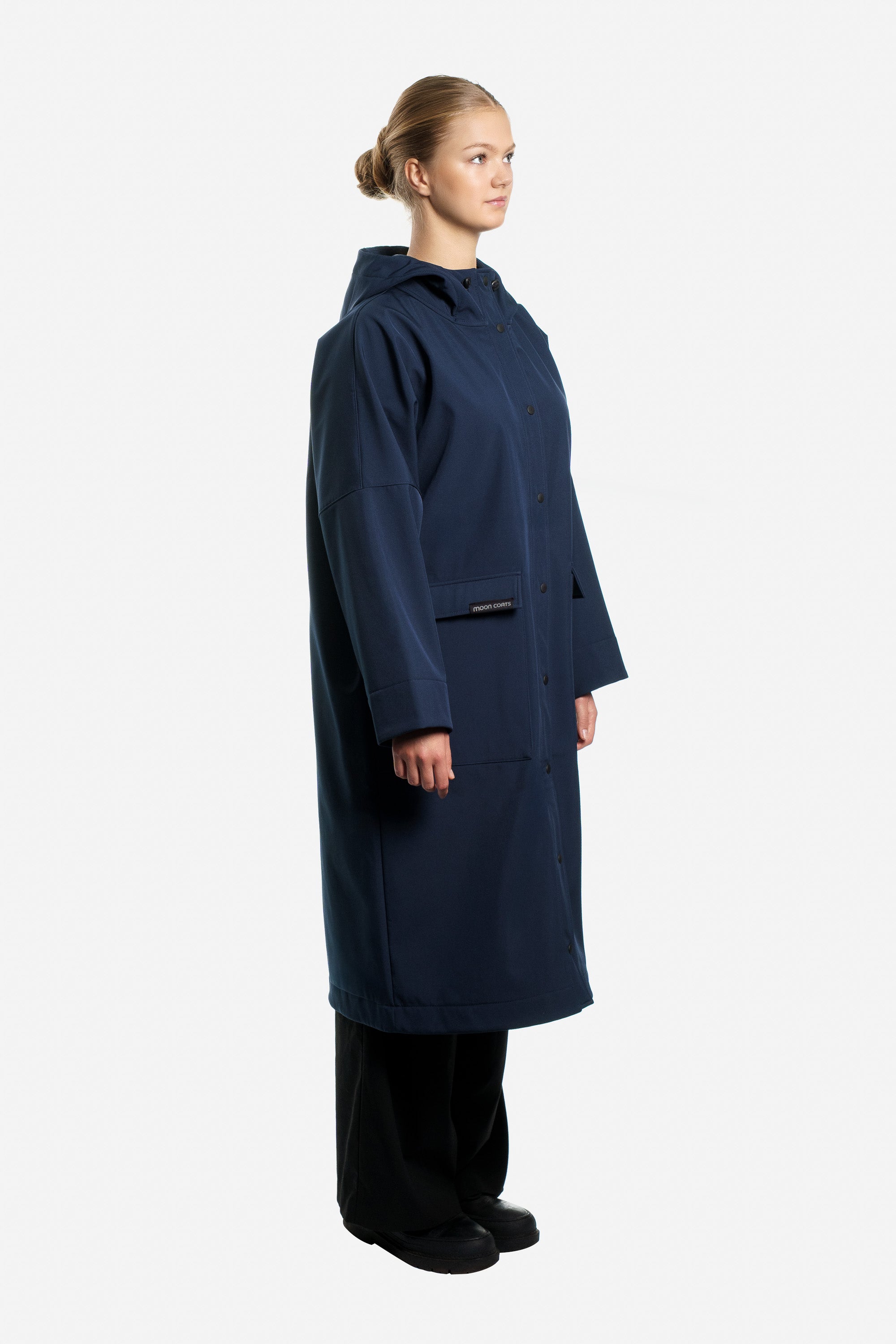 Minimal Midnight Blue Softshell Unisex Raincoat