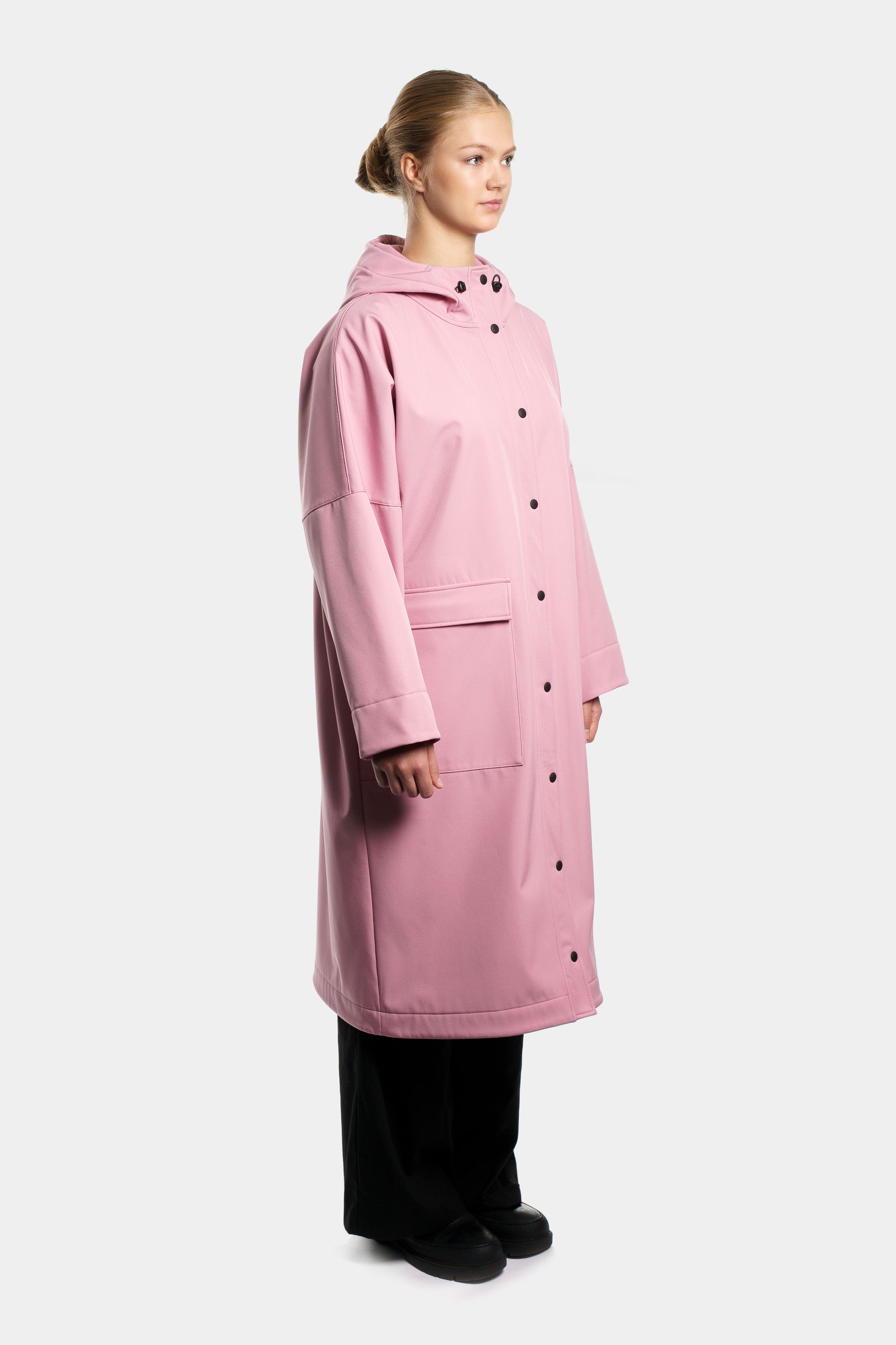 Minimal Pearl Pink Softshell Unisex Raincoat